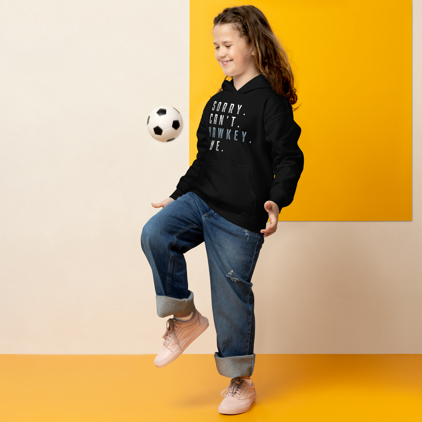 Sorry. Can't. Hawkey. Bye. Youth Heavy Blend Hoodie