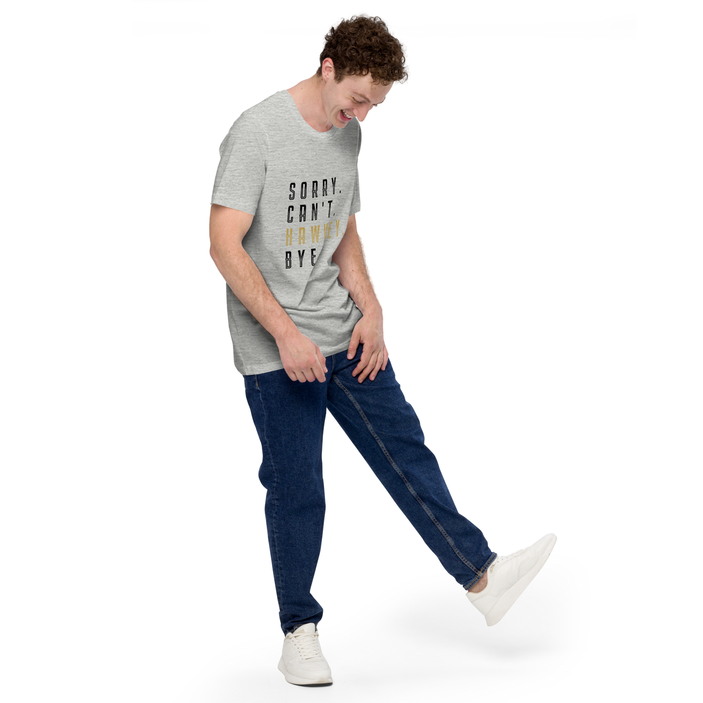 Sorry. Can't. Hawkey. Bye. Adult Short Sleeve Tee
